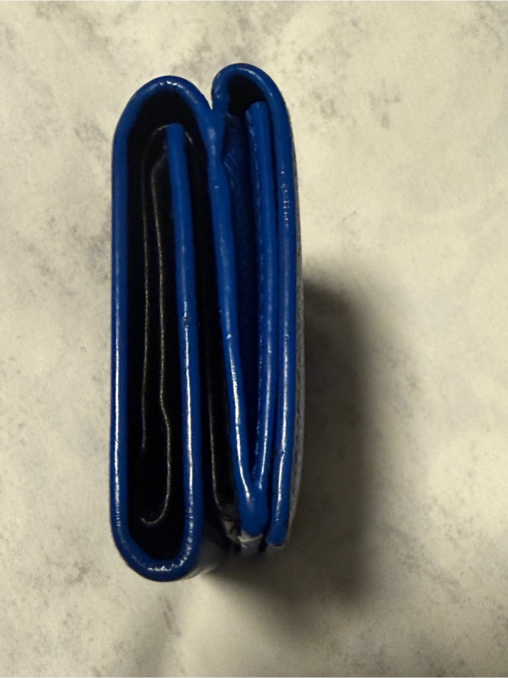 BALENCIAGA COMPACT BLUE LEATHER WALLET VGUC - Picture 3 of 10